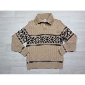Vintage‎ Lord-Jeff Knit Sweater (L) Shawl Collar Wintuk Orlon USA Fair-Isle